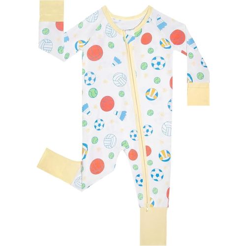 GUISBY Baby Footless Pajamas, Rayon of Bamboo, Core, NB-2T | Rayon of bamboo softness, 2-way zipper, fold-over mittens, footless or footed comfort, sleep & daily wear