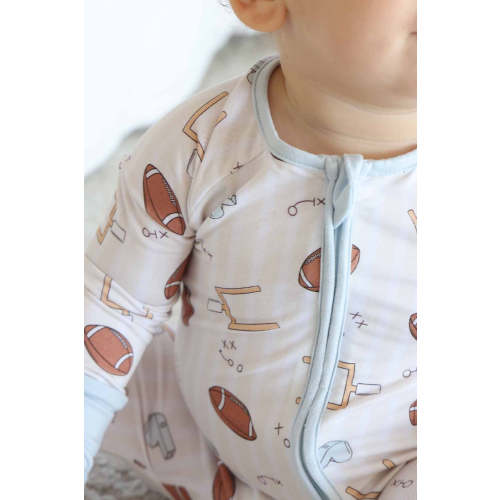 Tiny Touchdowns Convertible Zip Romper | Neutral