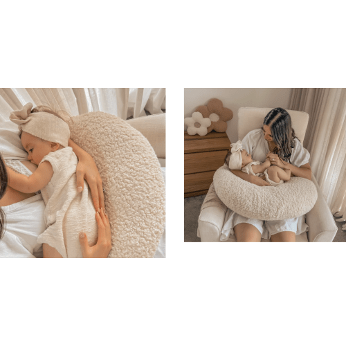 Crescent Breastfeeding pillow in Milk