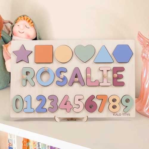 Custom Name Puzzle – Wooden Educational Toy, Personalized Baby Gift, Toddler Learning Game, Kids Decor, Firt Birthday Gift, Baby Toy