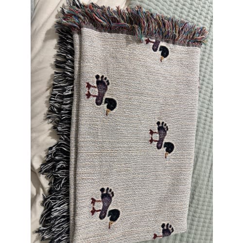 SINGLE Character Footprint Keepsake Blanket — Single Character Design — Multiple Footprints — NICU — New Baby Gift — Birth Memory