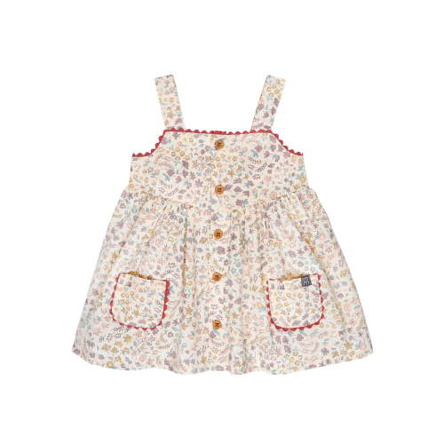 Modern Moments by Gerber Baby Girl Soft Dress with Ric-Rac Detail and Diaper Cover, 2-Piece, Sizes 0/3 Months - 24 Months