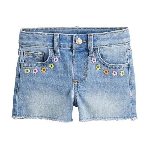 Baby & Toddler Girl Jumping Beans® Mid-Rise Embellished Denim Shorts