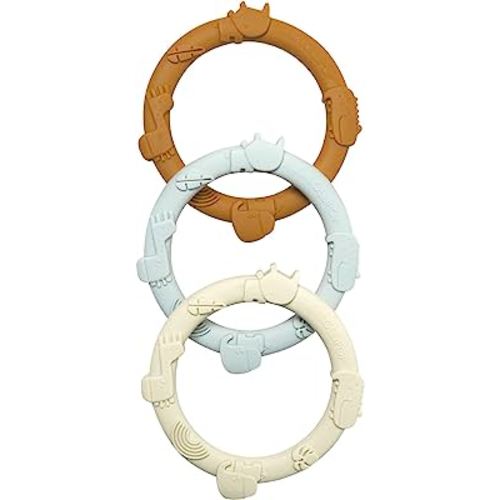 Loulou Lollipop Wild Teething Ring Set (Ginger Honey)