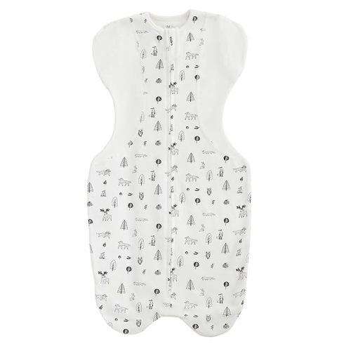 KIDIRA Swaddle for Newborns, Baby Swaddles 0-3 Months 5-13lb, Arms Up Swaddle 0-3 Months Newborn with Moisture-Wicking Fabric, Promotes Healthy Hip Development, 2-Way Zipper, 1Pack (Munchkin Forest)