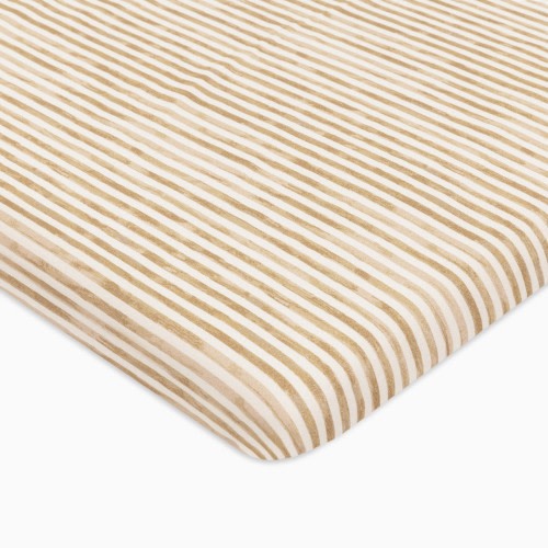 babyletto All-Stages Organic Brushed Cotton Bassinet Sheet - Autumn Stripe By Nate Berkus