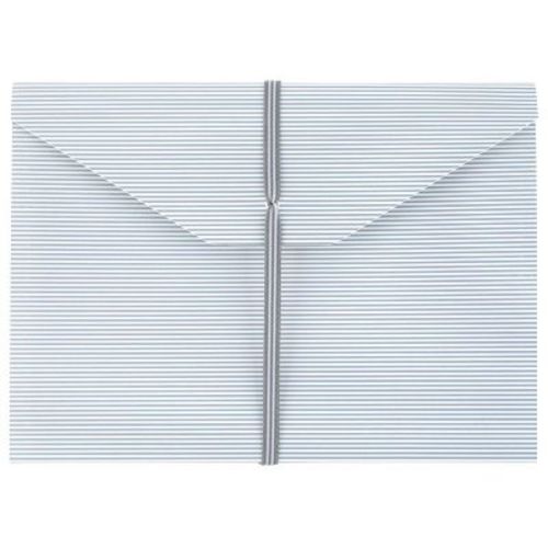 Sugar Paper Essentials Expanding File Blue Stripe