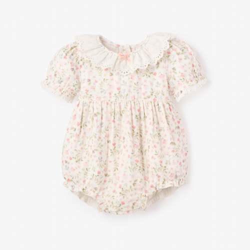 Folklore Floral Organic Muslin Bubble – Elegant Baby