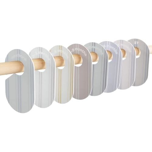 3 Sprouts Baby Closet Dividers, Newborn to 2T, Stripe, 8 Piece Set
