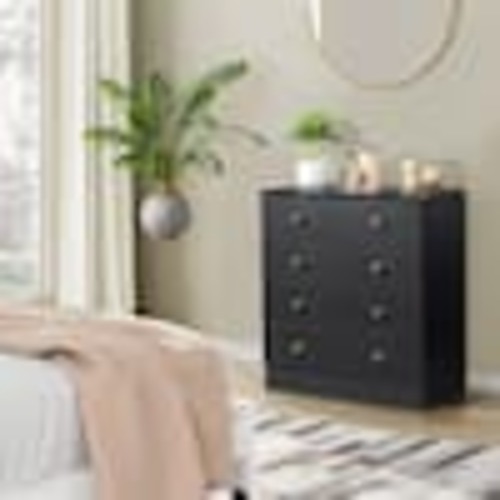Karl home Black 5-Drawer 25. 98in. Wide Chest of Drawers K1G52004012