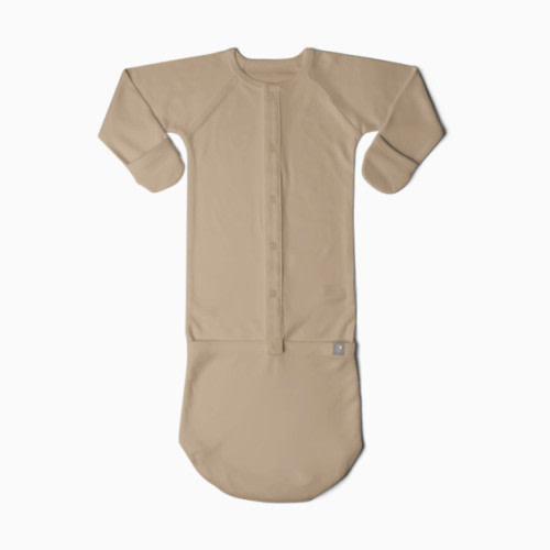 Goumi Kids 24hr Convertible Sleeper Baby Gown - Sandstone, 0-3 M