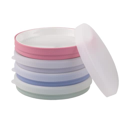Elk and Friends Kids/Toddler 7.8" Porcelain Plates + Sleeves + Lid | 4pk