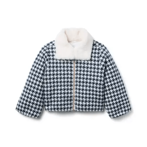 Girl Maritime Navy Houndstooth Gray Malin x Janie and Jack Houndstooth Jacket by Janie and Jack