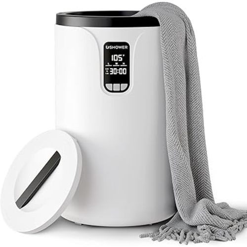 USHOWER Towel Warmers for Bathroom, 20L Large Towel Warmer Bucket for Spa, LCD Screen Display Time, Temperature, Auto Shut-Off Towel Heater Fits Two 40"x70" Oversized Towels, Blankets, Bathrobes, PJ’s