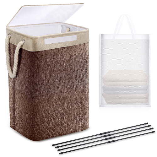 ZIVACATE 75L Laundry Basket With Lid Large Laundry Hamper With Easy Carry Handles & Removable Laundry Bag, Freestanding ＆Waterproof Clothes Hampers For Laundry, Bedroom, Dorm, Towels, Toys