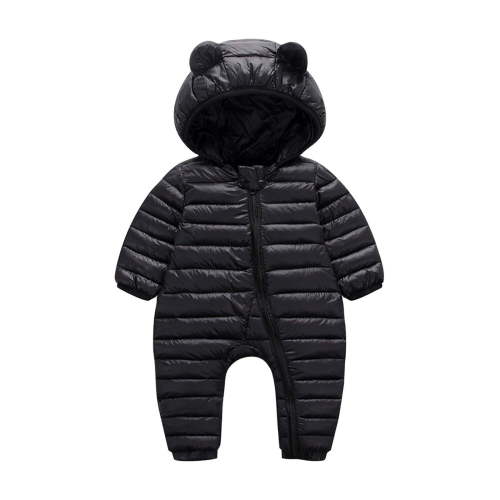Busydd Unisex Baby Clothes Newborn Baby Winter Coat Infant Warm Solid Color Puffer Jacket Zipper Hooded Baby Girl Romper Onesie Baby Boy Clothes 0-3 Months