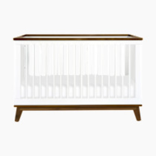 babyletto Scoot 3-in-1 Convertible Crib with Toddler Bed Conversion Kit - White/Natural Walnut