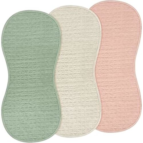 3 Pcs Changing Pad Liners Fits in Peanut Shape Changing Pad Waterproof Diaper Mats Organic Cotton Peanut Mats are Warm on a Baby's Back, Washable Reusable(Fresh Style,Green)