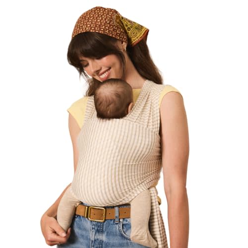 Solly Baby Wrap, Buttery-Soft Baby Carrier Newborn to Toddler 8-25 Lbs., Lightweight & Hands-Free Wrap, Breathable Summer Carrier, Baby Wearing & Postpartum Essential, New Mom Gift, Driftwood Stripe