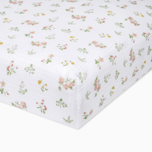 Essentials Cotton Muslin Crib Sheet - Country Floral