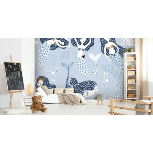 Blue Mermaids Wallpaper | Wallsauce US
