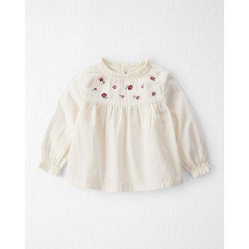 Baby Girl Organic Cotton Floral Print Long-Sleeve Top - Little Planet | Carter's