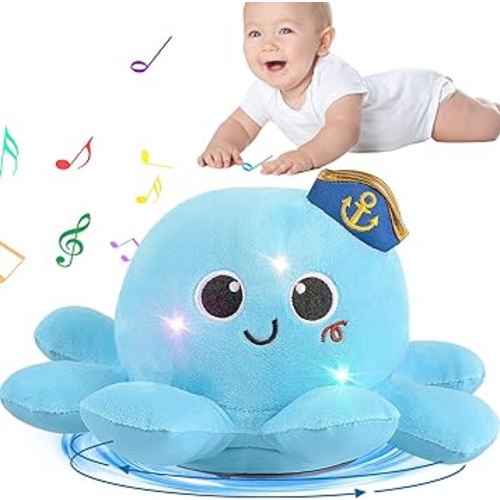 Baby Octopus Crawling Toy - Octopus Toy with Light, Music, Voice Control, and Clap Hands Awake for 2+ Year Old Boys and Girls