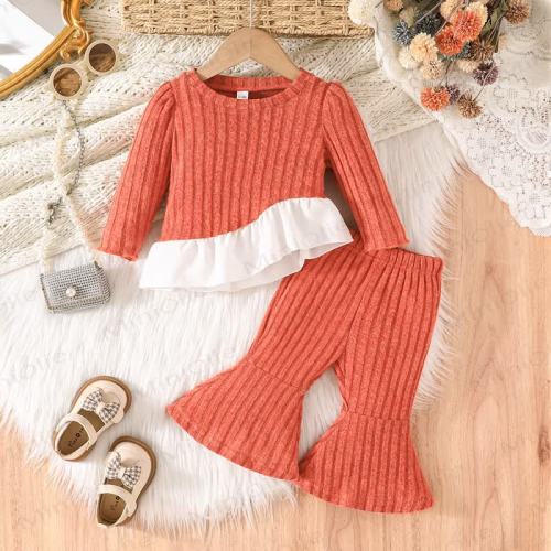 Baby Girl Solid Color 2-piece Set