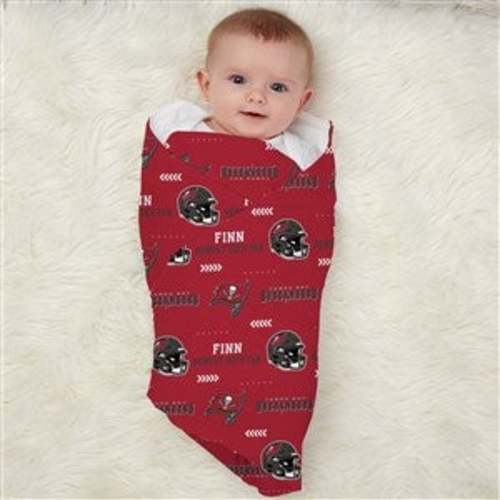 Tampa Bay Buccaneers Personalized NFL Baby Receiving Blanket