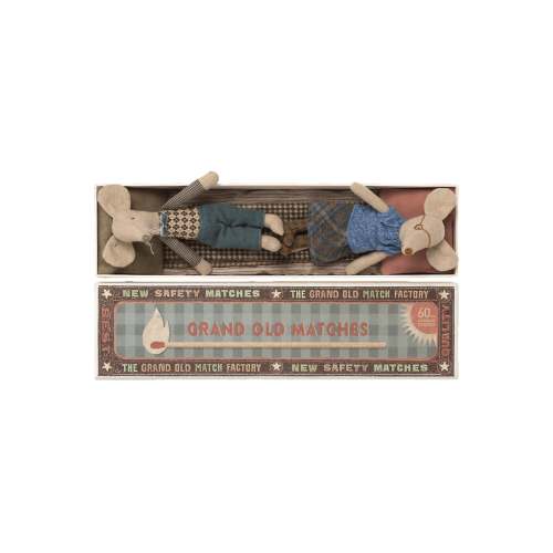 Maileg Grandma and Grandpa Mice in Matchbox