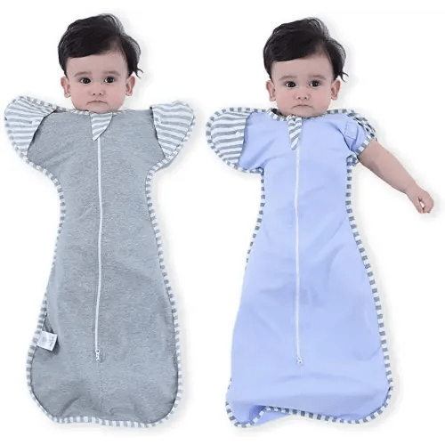 Bycc Bynn 2 Pack Sleeping Blanket Sack with High Sleeve,Transitions to Arms-Free Wearable Sleeping Bag for Baby pacify