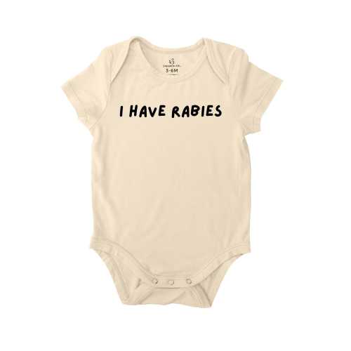 I Have Rabies Funny Baby Onesie, Funny Baby Shower Gifts, Gift for Baby Boy/ Girl, Gender Reveal Party, Bamboo Infant Bodysuit