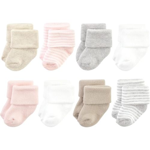 Hudson Baby Basics Unisex Baby Cozy Terry Socks 8-Pack