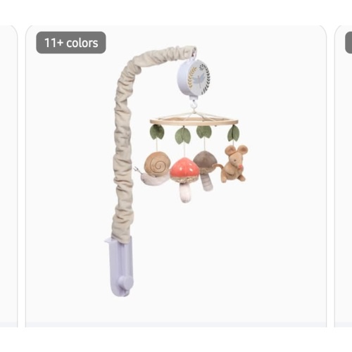 Mushroom Meadow Musical Baby Crib Mobile