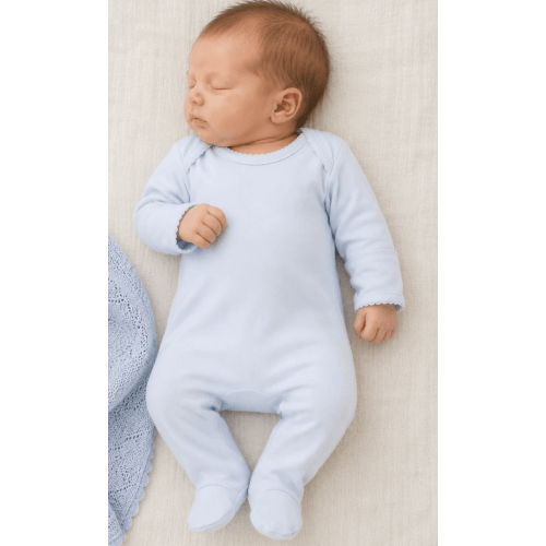 Essentials Lap Footie - Light Blue