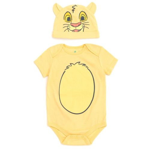 Disney Lion King Simba Newborn Baby Boys Cosplay Bodysuit and Hat Set Newborn