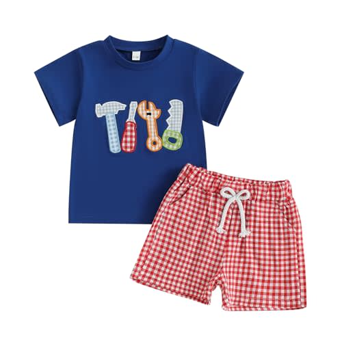 BemeyourBBs Toddler Baby Boy Summer Clothes Funny Letter T Shirt Elastic Waist Pockets Shorts Set 2 Piece Outfit