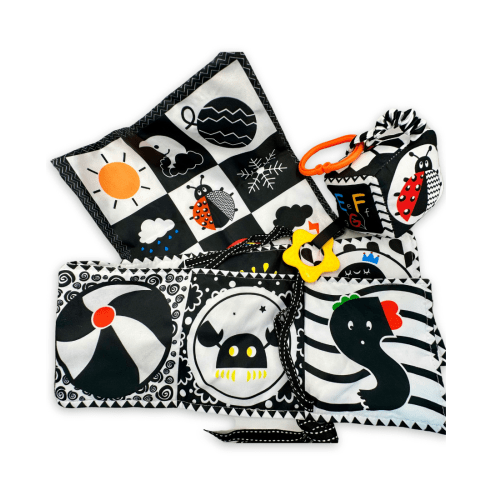 Early Education Black and White High Contrast Sensory Toys Set