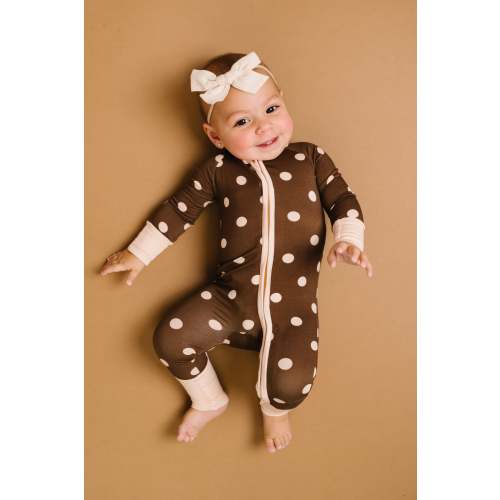 Espresso Polkadot Bamboo Sleeper