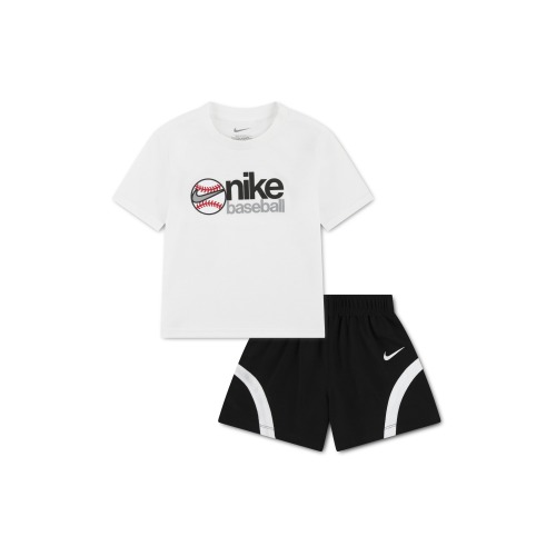 Baseball Graphic Print T-Shirt & Shorts Set