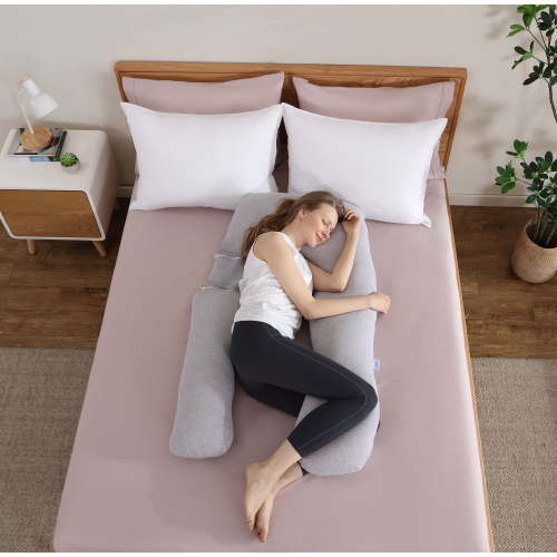 PharMeDoc Pregnancy Pillow U-Shape Body Pillow with Removable Cover, Body Pillow for Sleeping