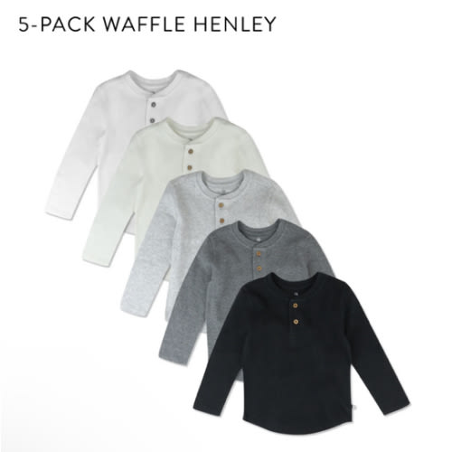 5-Pack Waffle Henley | Honest Baby Clothing