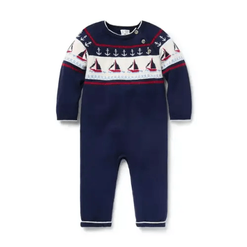 Baby Merchant Marine Baby Sailboat Sweater One-Piece by Janie and Jack