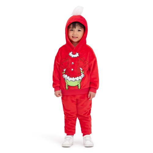 Dr. Seuss The Grinch Toddler Unisex Hoodie and Jogger Set, Sizes 12M-5T