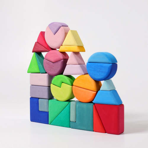 Grimm's - Building Set Triangle, Square, Circle Building Blocks