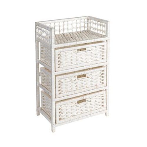 3-Drawer Nursery Storage Organizer Unit with Top Shelf and Cutout Handles
