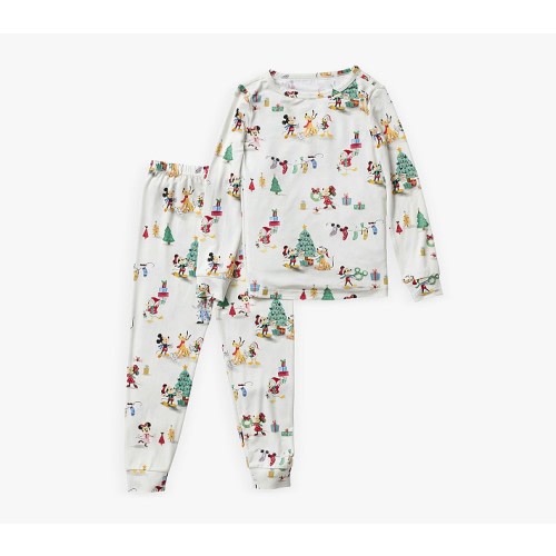 Disney Mickey Mouse and Friends Holiday Tight Fit Kid Pajama Set