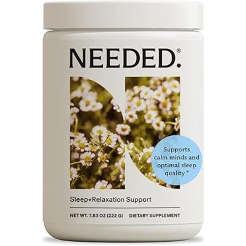 Needed. Sleep and Relaxation Support - Chamomile Powder for Relaxation and Magnesium Powder for Sleep Support, Safe and Effective Nutrients & Botanical Blend for Calm Sleep Supplement - 30-Day Supply