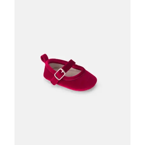 Baby Girl Mary Jane Velvety Flats - Red | Carter's