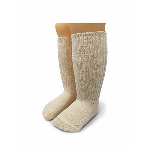 WARRIOR ALPACA SOCKS - Infant & Toddler Baby Alpaca Wool Socks, Unisex, Cuff-able Knee High, Solid, Dye & Bleach Free